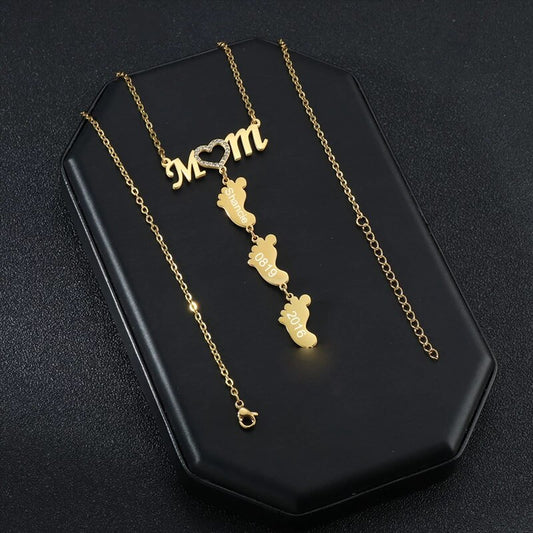 Foot step Design Name Pendant