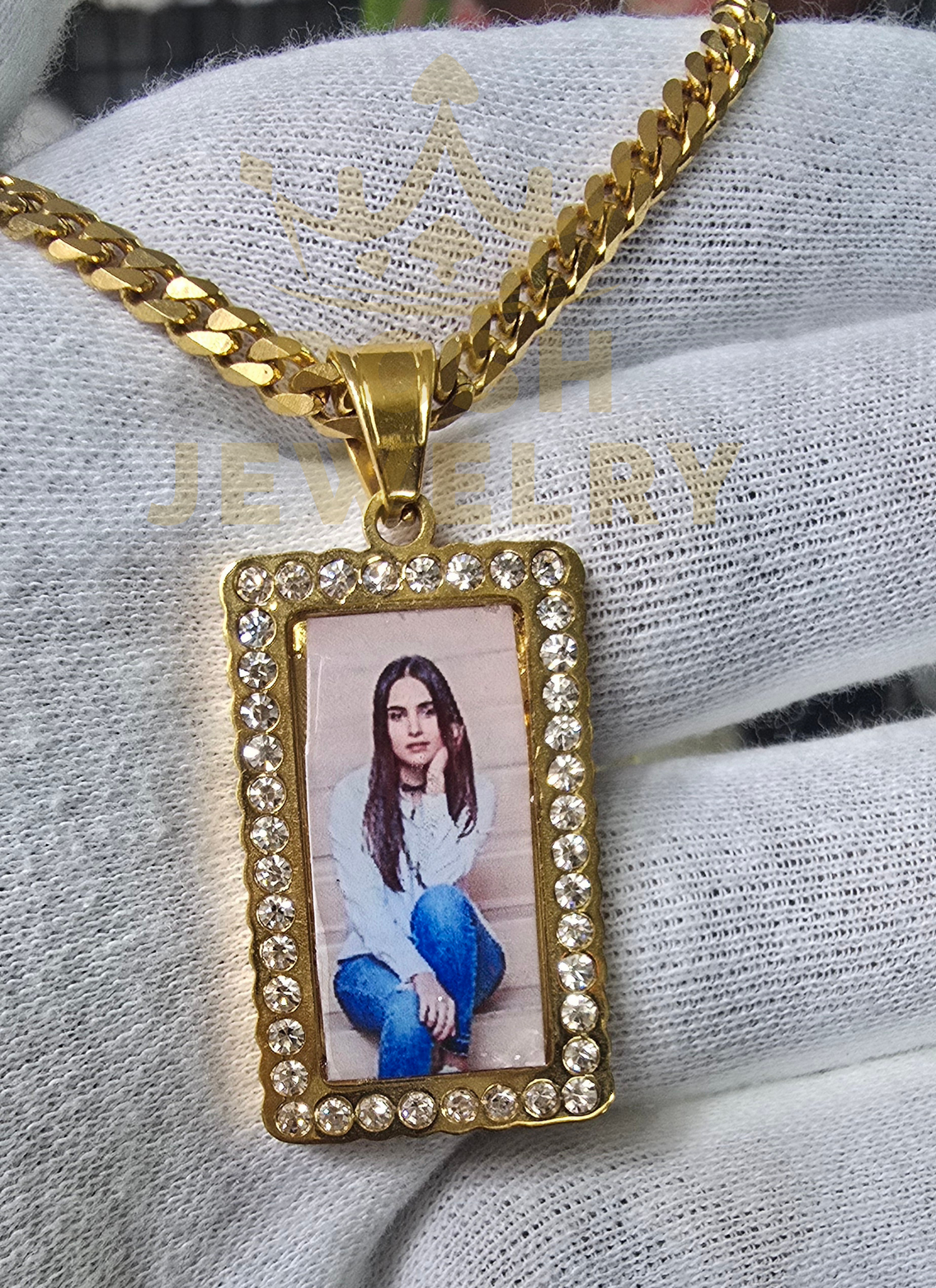 Small Rectangle Picture Pendant